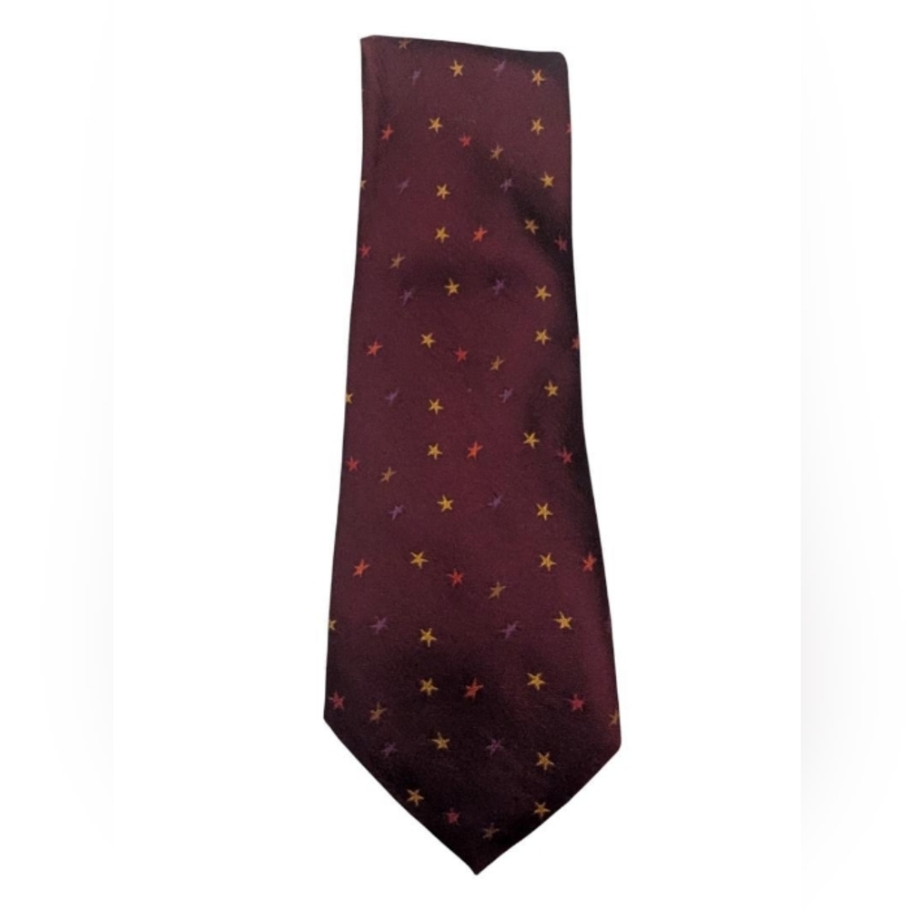 Hermes Star Pattern Silk Tie